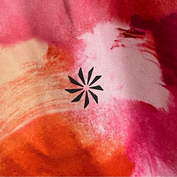 Athleta Printed Run With It Shorts Activewear UPF Lined Zip-Pocket Pink Size 3XL - Picture 15 of 16